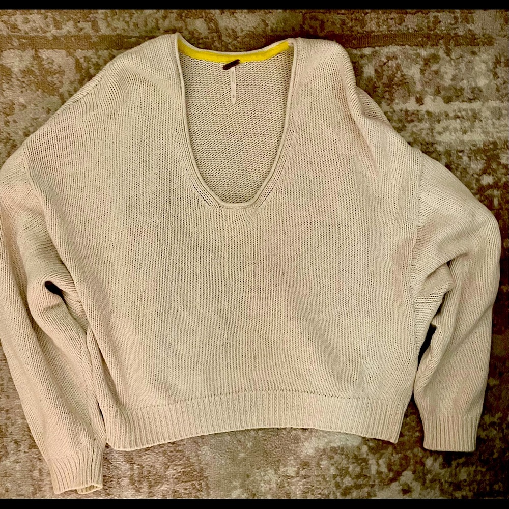 Free People tan sweater